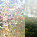 45*200cm Glue-free Electrostatic 3D Glass Film Irregular Grain Refraction Colorful Glass Window Film