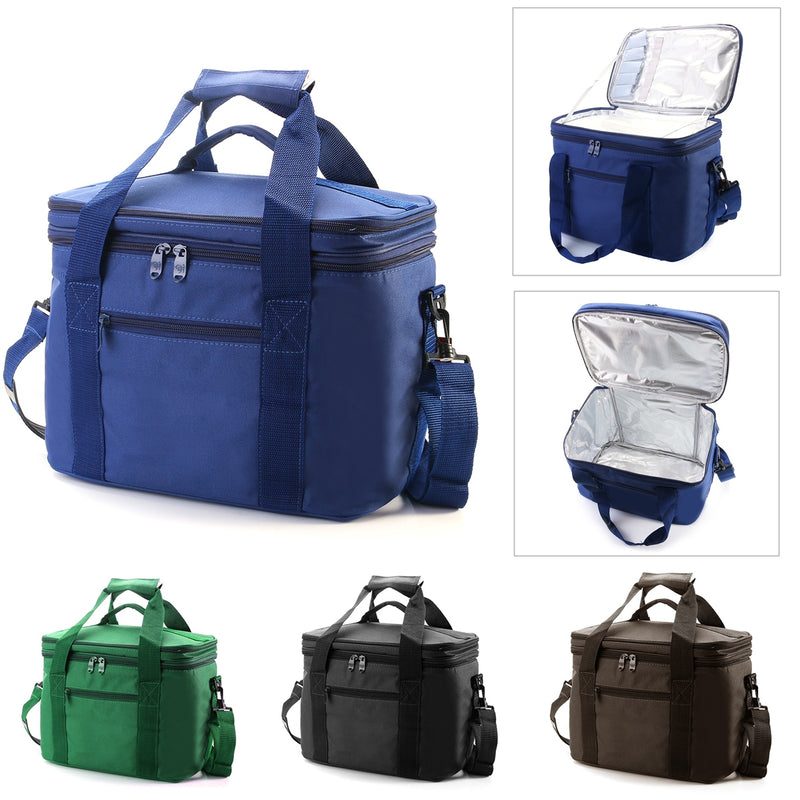 33x20x27cm Oxford Double layer Insulated Lunch Bag Large Capacity Travel Outdoor Picnic Tote Bag