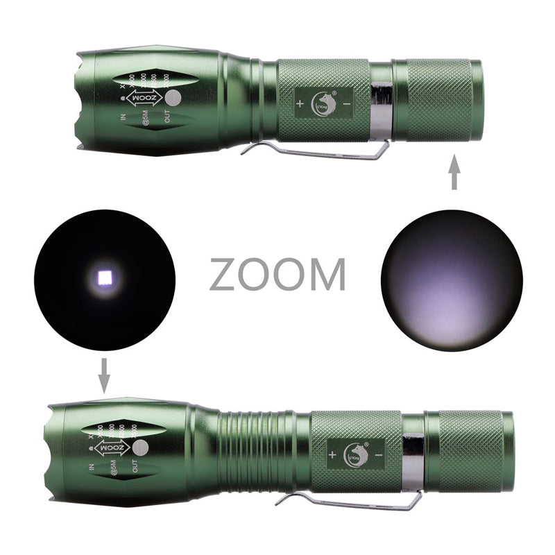 U King ZQ-X1017  T6 1000LM Zoomable LED Flashlight 18650