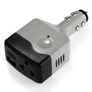 USB Car Charger Adapter Converter for Mobile Lighter DC12V / 24V to 220V Bl F7N3