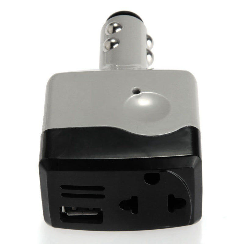 USB Car Charger Adapter Converter for Mobile Lighter DC12V / 24V to 220V Bl F7N3