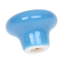 5 x Round Ceramic Cabinet/Drawer/Cupboard/Bin Pull Knobs Handles---Blue N6C6