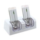 White Sofa Dual Charger Dock Station and 2 2800mah Rechargeable Battery Pac