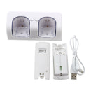 White Sofa Dual Charger Dock Station and 2 2800mah Rechargeable Battery Pac