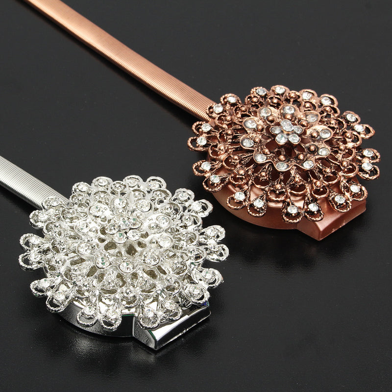 Flower Crystal Magnetic Curtain Clip Tie Backs Buckle Tie Back Clips Home Decoration