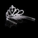 Flower Rhinestone Bridal Tiara Crown w/ Comb Pin for Wedding/Engagement/Pro