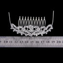 Flower Rhinestone Bridal Tiara Crown w/ Comb Pin for Wedding/Engagement/Pro