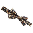 Mens Tuxedo Leopard Print Bow Tie Bowtie Necktie Brown