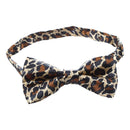 Mens Tuxedo Leopard Print Bow Tie Bowtie Necktie Brown