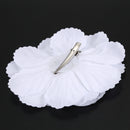 Rhinestone Peony Flower Hair Clip for Girl Toddler Lady White T8R1