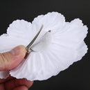 Rhinestone Peony Flower Hair Clip for Girl Toddler Lady White T8R1
