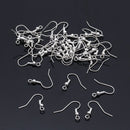 300pcs Alloy Earring Hooks Brackets Clamps Q4G4