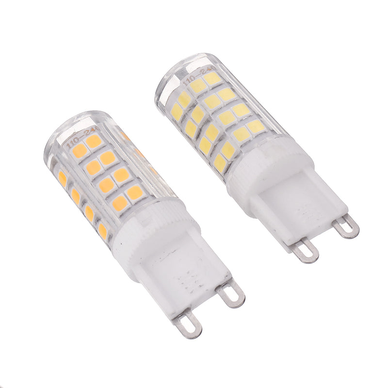 AC110-240V 5W G9 2835 Pure White Warm White No Strobe 52 LED Ceramic Corn Light Bulb for Outdoor Use