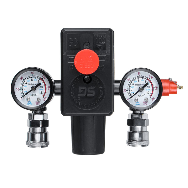 220V/380V Air Compressor Pressure Switch Air Valve Manifold Compressor Control Regulator Gauges