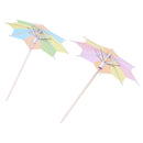 Approx. 145Pcs of Eight-Square Paper Cocktail Drink Sticks Parasol Umbrella A3Q3
