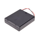 2Pcs 4 x AA 6V Battery Holder Storage Case Wired ON/OFF Switch w Cover G8M9