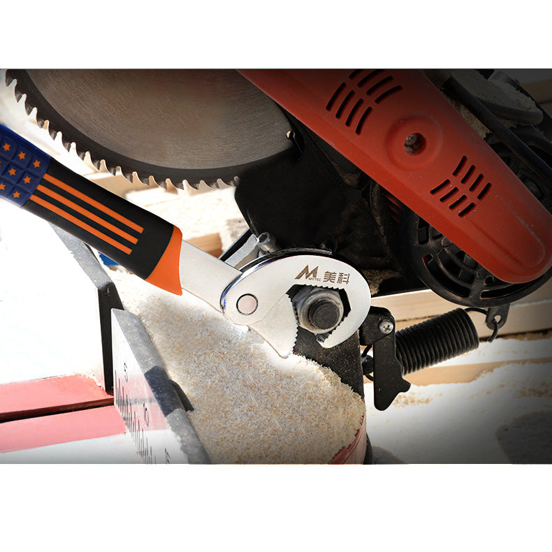 MYTEC Three-Sided Toothed Universal Wrench Multifunctional Faucet Movable Wrench Tool Household Pipe Wrench Universal Pipe Wrench