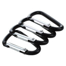 10 Pcs Black D Shaped Aluminum Alloy Snap Clip Key Chain Carabiner Hook N4U9
