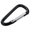 10 Pcs Black D Shaped Aluminum Alloy Snap Clip Key Chain Carabiner Hook N4U9
