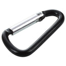 10 Pcs Black D Shaped Aluminum Alloy Snap Clip Key Chain Carabiner Hook N4U9