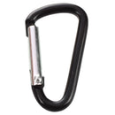 10 Pcs Black D Shaped Aluminum Alloy Snap Clip Key Chain Carabiner Hook N4U9