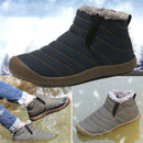 Men's Winter Snow Boots High-Top Shoes Keep Warm Thick Fluff Waterproof Outdoor Fabric Fur-lined Shoes