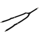 Lady Woman Adjustable Metal Clamp Elastic Suspenders Braces - Black H9T8