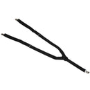 Lady Woman Adjustable Metal Clamp Elastic Suspenders Braces - Black H9T8