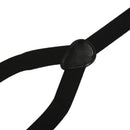 Lady Woman Adjustable Metal Clamp Elastic Suspenders Braces - Black H9T8