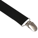 Lady Woman Adjustable Metal Clamp Elastic Suspenders Braces - Black H9T8