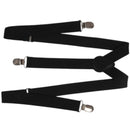 Lady Woman Adjustable Metal Clamp Elastic Suspenders Braces - Black H9T8