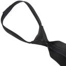 Men Solid Black Polyester Zip Up Necktie Smooth Zipper Tie H6Y3