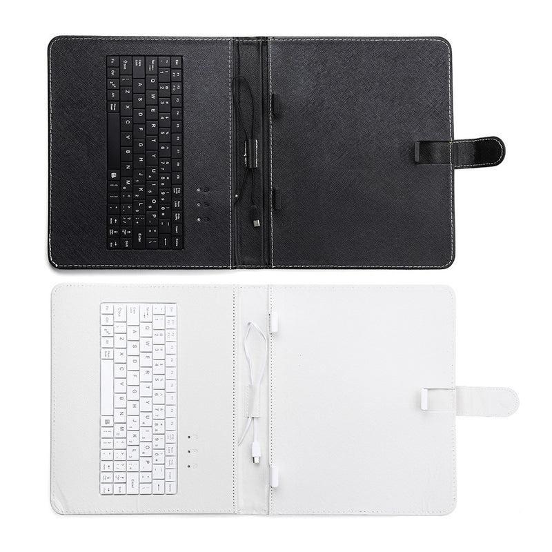 Universal Stand Leather Case Cover MID USB/V8 Interface With Keyboard Protector for 7 Inch Tablet PC