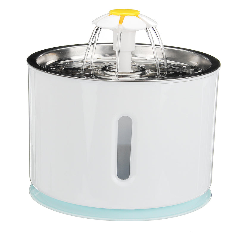 2.4L Automatic Pet Cat Dog Water Drinking Fountain Feeder Removable Pet Water Dispenser Waterer with Water Pump & LED Light