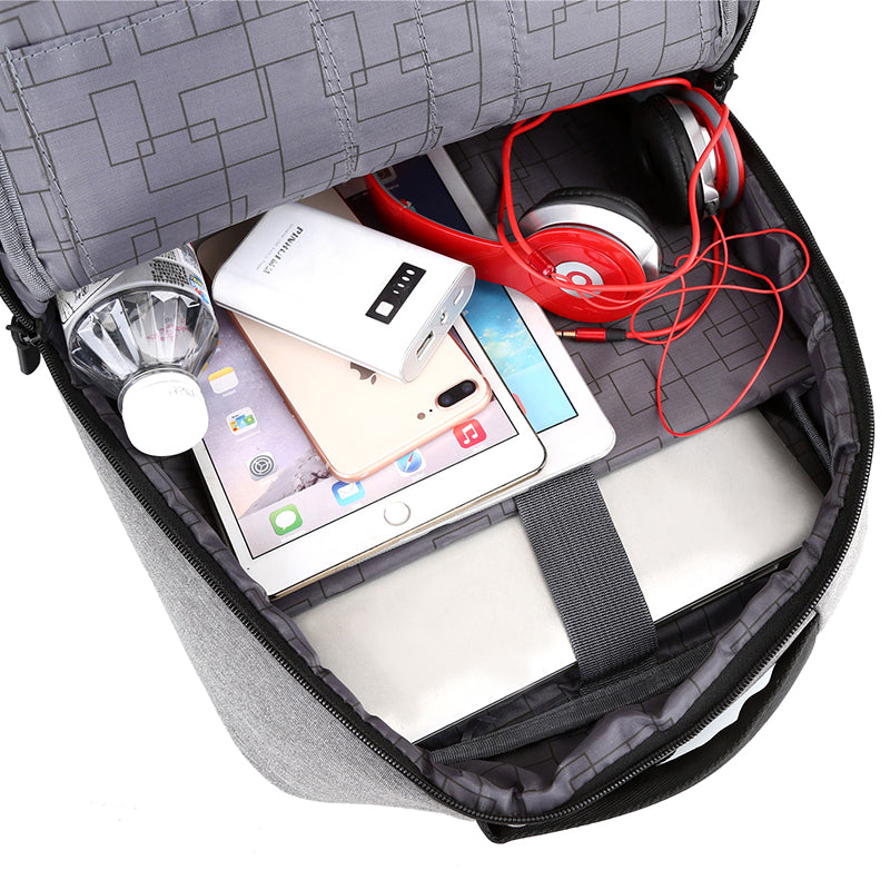 Flamehouse 17 inch Laptop Bag with USB Charging Waterproof School Backpack Unisex