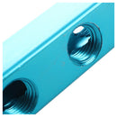 1/4" PT Threaded Ports 6 Way  Connect Air Hose Manifold Block Splitter S3B1