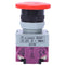 AC 600V 10A Red Mushroom Emergency Stop Push Button Switch 22mm NO NC N5C8