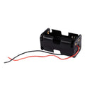 Black Tow Layers 4 x 1.5V AA Batteries Battery Holder Case Box w Wire Leads Y6S3