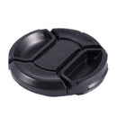 Univeral 49mm Center Pinch Front Lens Cap for DSLR Camera