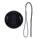 Univeral 49mm Center Pinch Front Lens Cap for DSLR Camera