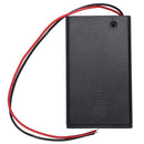 Two Wire Leads ON/OFF Switch Black 3 x 1.5V AAA Battery Holder Case w Cover Z3P1