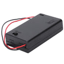 Two Wire Leads ON/OFF Switch Black 3 x 1.5V AAA Battery Holder Case w Cover Z3P1