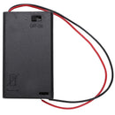 Two Wire Leads ON/OFF Switch Black 3 x 1.5V AAA Battery Holder Case w Cover Z3P1