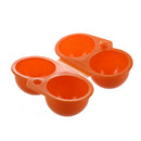 Plastic Foldable Storage Case 4 Egg Holder Carrier Orange