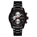 CURREN 8016 Decorative Three Dials Full Steel Quartz Watches Business Style Men Wrist Watch