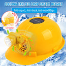 Construction Hard Hat Safety Protect Work Helmet with Solar Powered Cooling Fan