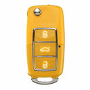 For VW Golf Passat Beetle Jetta Polo Bora 3 Button Car Key Fob Case Replacement 7 Colors