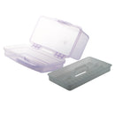 Plastic Handle 2 Layer Hardware Tools Storage Box, Clear Purple I3Q2