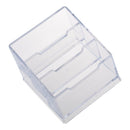 Plastic 3-Tier Design Clear Business Card Stand Holder R6N3