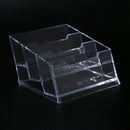 Plastic 3-Tier Design Clear Business Card Stand Holder R6N3
